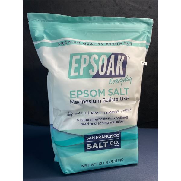 19LB Bag of EPSOAK Everyday Epsom Salts - For Bath/Spa/Shower/Feet - Brand New
