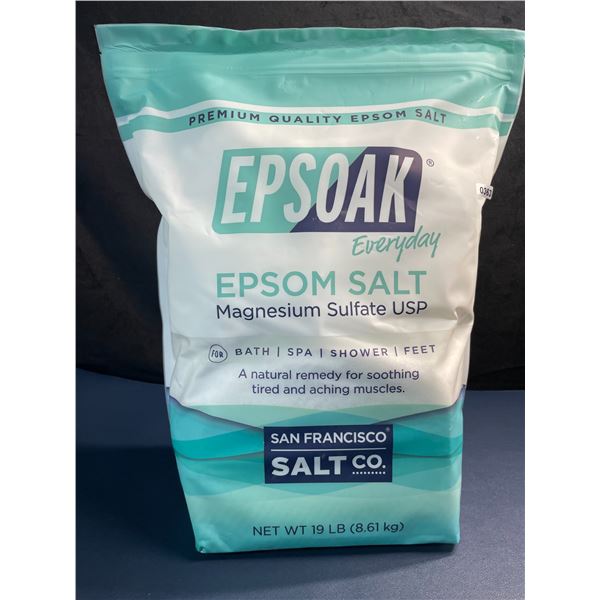19LB Bag of EPSOAK Everyday Epsom Salts - For Bath/Spa/Shower/Feet - Brand New