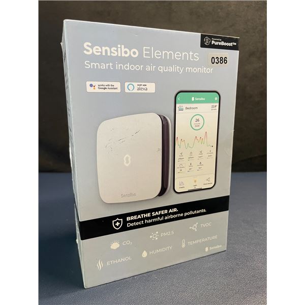 Sensibo Elements Smart Indoor Air Quality Monitor - Detects Harmful Airborne Pollutants - NEW SEALED