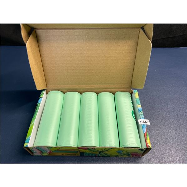 5-Rolls of Green Compost Bags (4 Gallon) 100 Count - New!