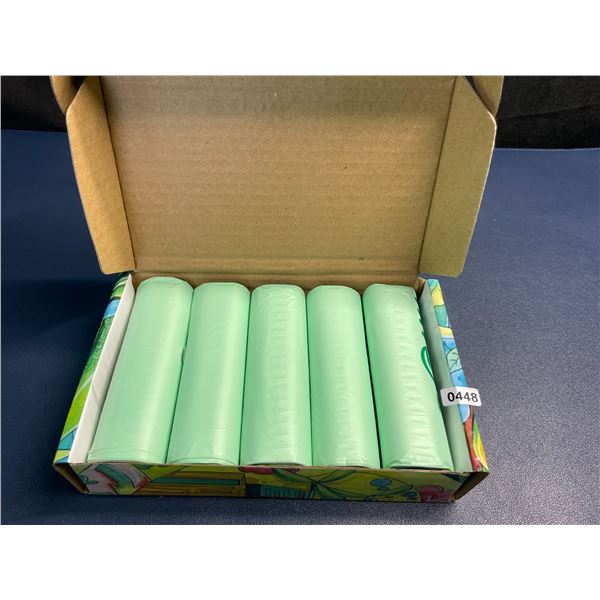5-Rolls of Green Compost Bags (4 Gallon) 100 Count - New!