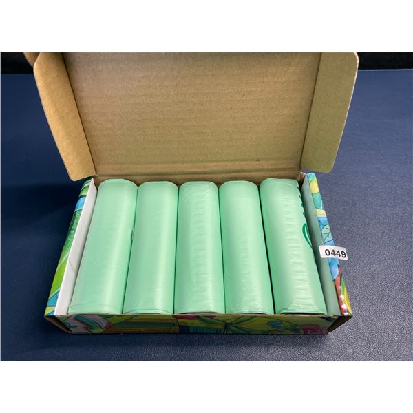 5-Rolls of Green Compost Bags (4 Gallon) 100 Count - New!