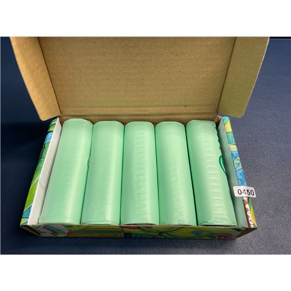 5-Rolls of Green Compost Bags (4 Gallon) 100 Count - New!