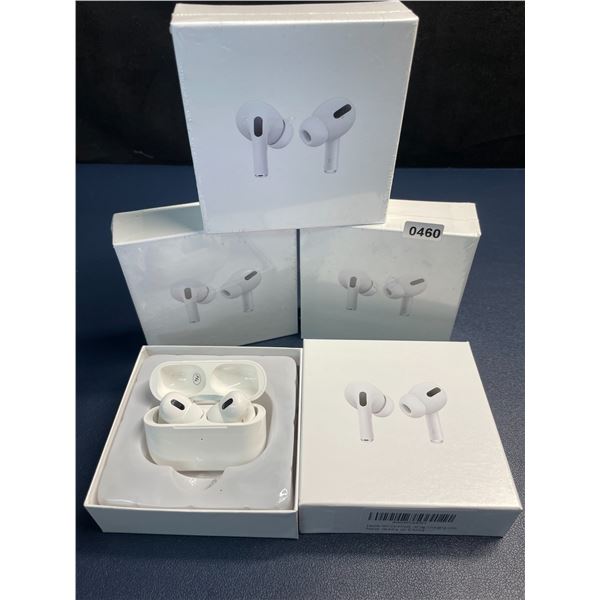 Lot of 4 Air-Pod Style Wireless Earbuds with Charging Cases - New Sealed!