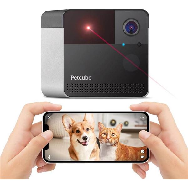 Petcube Play 2 WiFi Pet Camera with Built-In Laser Toy for Cats/Dogs; HD Video/2-Way Audio - NEW!