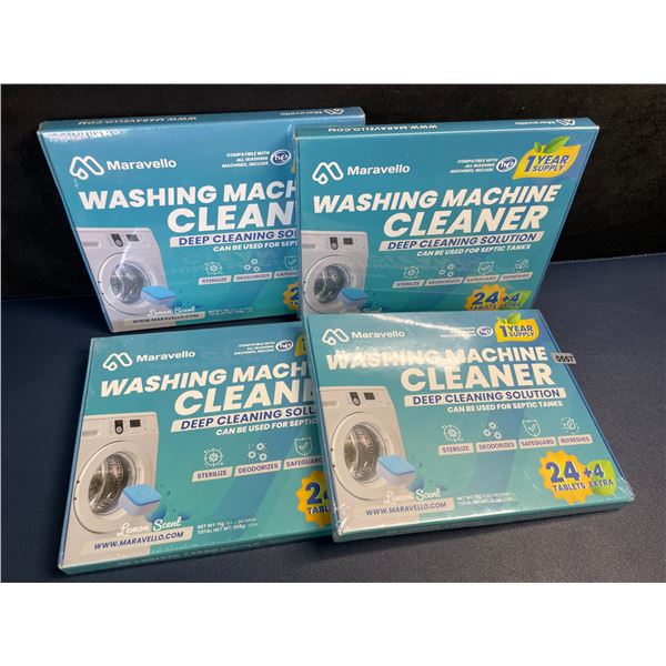 4 Boxes of Washing Machine Cleaner/Descaler Tablets (28 Tablets/Box) Works with All Machines - New!