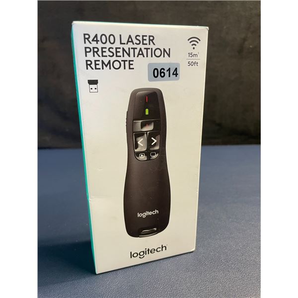 Logitech R400 Laser Presentation Remote/PowerPoint Clicker with Laser Pointer - New Sealed