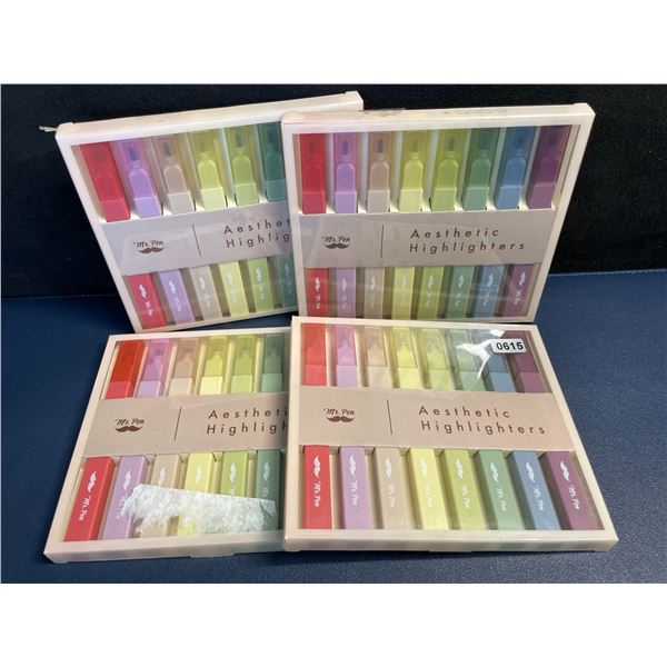 Lot of 4 Packs Mr. Pen Aesthetic Highlighters - Multi-Color Quality Highlighters (8pcs Each) New