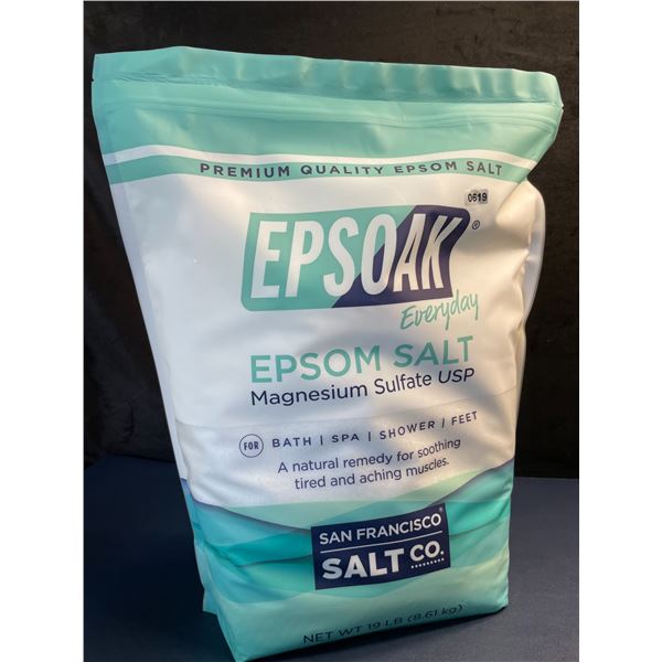 19LB Bag of EPSOAK Everyday Epsom Salts - For Bath/Spa/Shower/Feet - Brand New