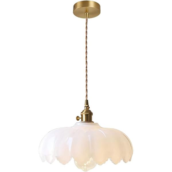 Modern Hanging Glass Pendant Light (10") - New in Box