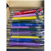 Image 2 : Box of 25 Ballpoint Pens with Inspirational Quotes - Assorted Colours - New