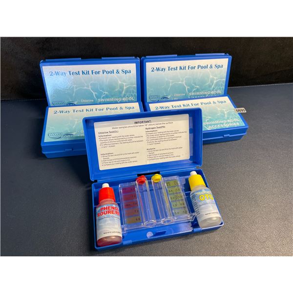 Lot of 5 Complete 2-Way Test Kits for Swimming Pools & Spas (Chlorine & pH Test Kits) Brand New!