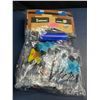 Image 7 : 24pcs Minecraft/Pixel-Theme Party Supply Set - Includes Masks, 37" Large Inflatable Swords, & Pump