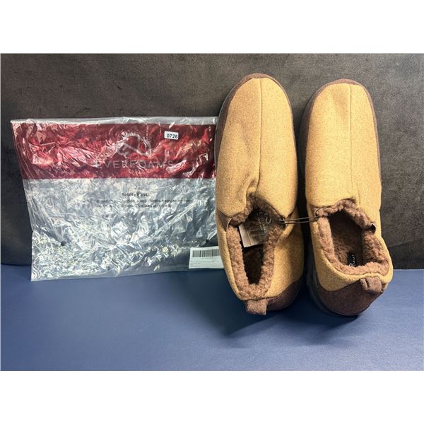 Everfoams Brown Fleece Lined Indoor/Outdoor Slippers Size 13 - New