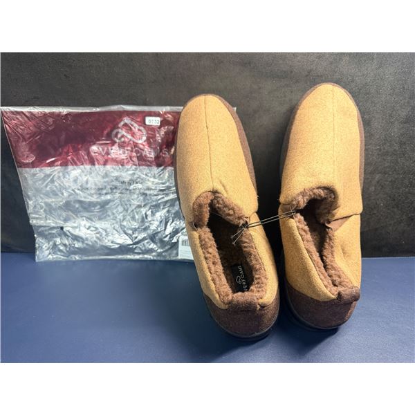 Everfoams Brown Fleece Lined Indoor/Outdoor Slippers Size 13 - New