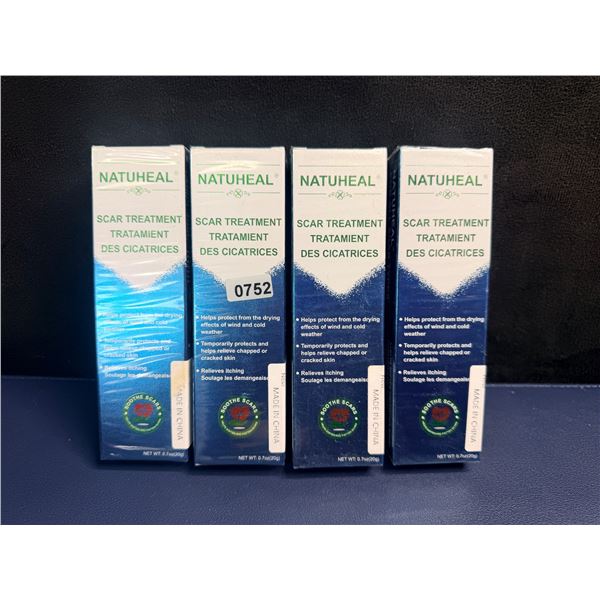 4 Boxes of Natuheal Scar Treatment Cream for Scar Repair and Dry or Cracked Skin - New