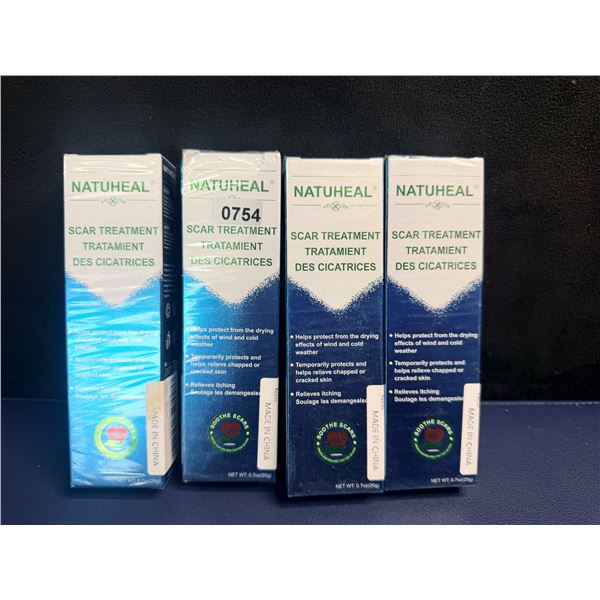 4 Boxes of Natuheal Scar Treatment Cream for Scar Repair and Dry or Cracked Skin - New