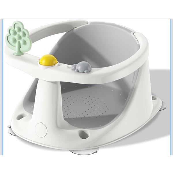 Hibby Baby Bath Seat with Non Slip Suction Cups for 6m  - Beige - New