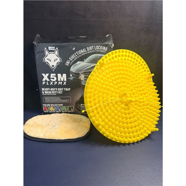 X5M 3PC Wash Bucket Grit Guard Set for a Better Scratch Free Car Wash! - New