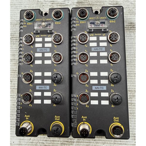 (2) Turck #BLCEN-8M12LT-4AI-TC-4AI-TC Fieldbus Stations for Industrial Ethernet