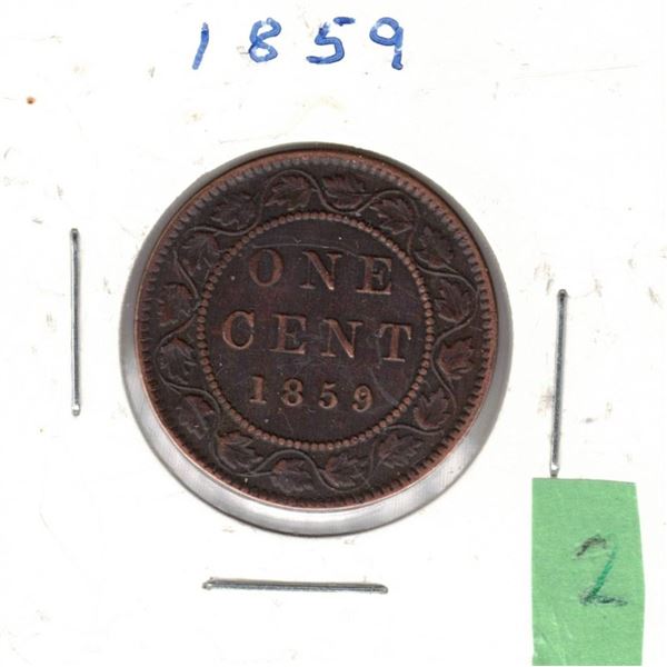 1859 Canadian Large One Cent Coin