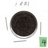 Image 1 : 1881 Canadian Large One Cent Coin