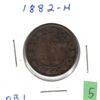 Image 1 : 1882-H Canadian Large One Cent Coin  OB-1