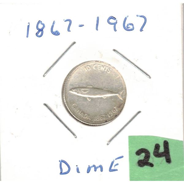1967 Canadian Dime