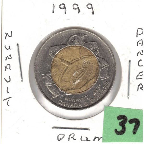 1999 Canadian Toonie Proof