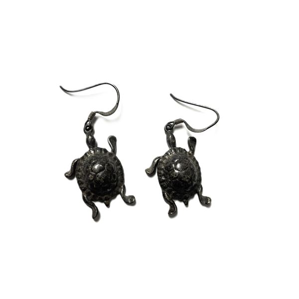 Turtle Earrings , 6.6 g ,  96.7 % Silver