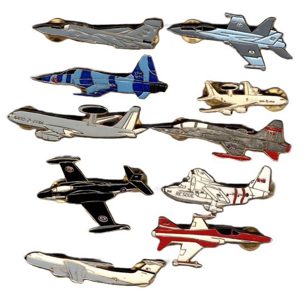 Large Sized Airplane Pins - Quantity of Ten
