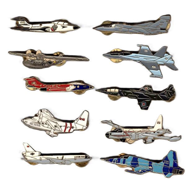 Large Sized Airplane Pins - Quantity of Ten