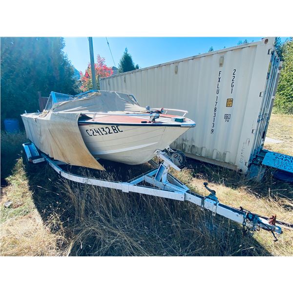 Vintage Starcraft Aluminum Boat with Mercury 125 HP Outboard and Trailer