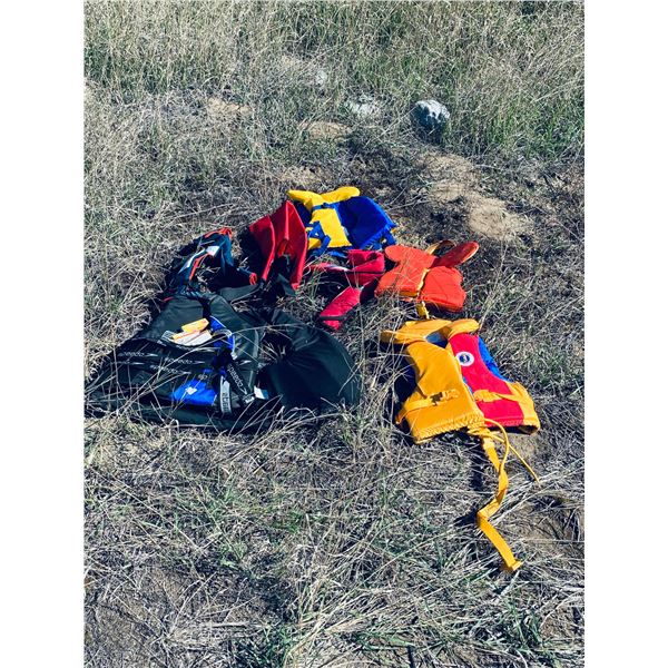 Assorted Life Jackets, PFDs and NGK Spark Plugs