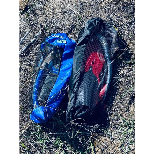 Snorkel and Fin Sets in Mesh Travel Bags - 2 Sets