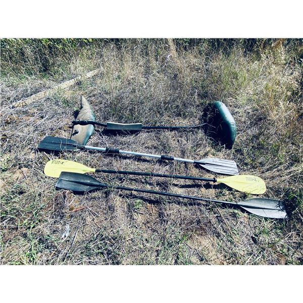Inflatable Canoe or Kayak Stabilizer Kit with Paddles
