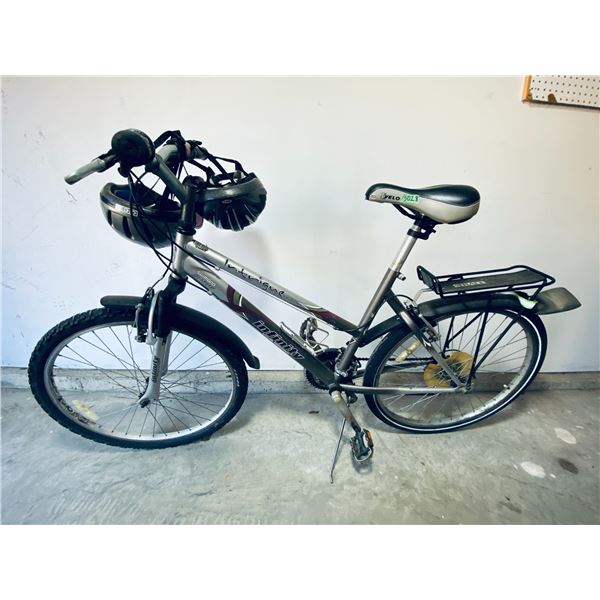 Infinity Intrigue 26" Step-Through Bicycle with Helmets