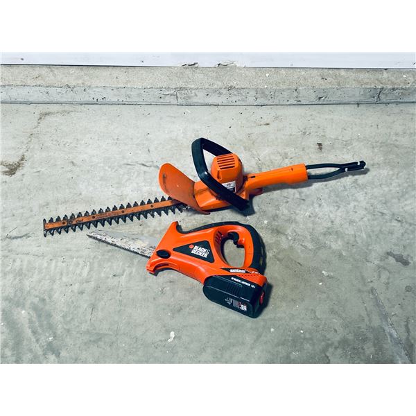 Black & Decker Electric Hedge Trimmer and Navigator Saw