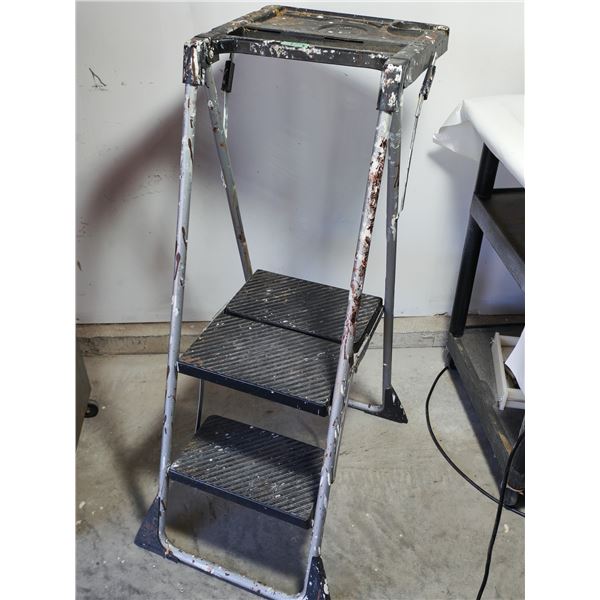Folding 2-Step Utility Ladder with Project Tray