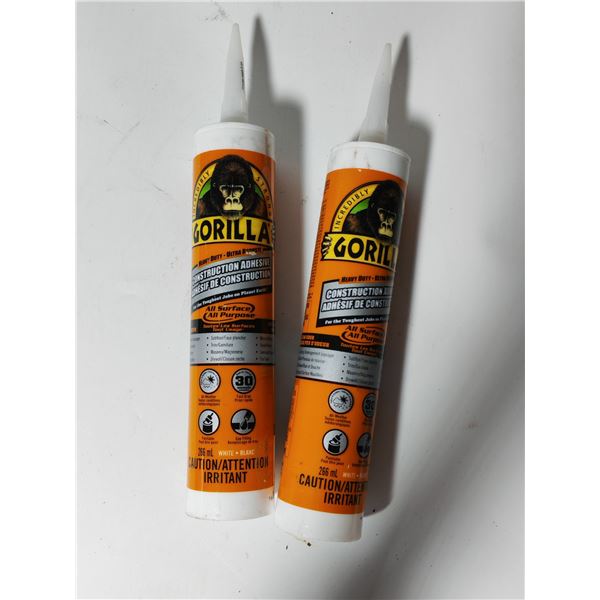 Gorilla Heavy Duty Construction Adhesive Tubes - Pair