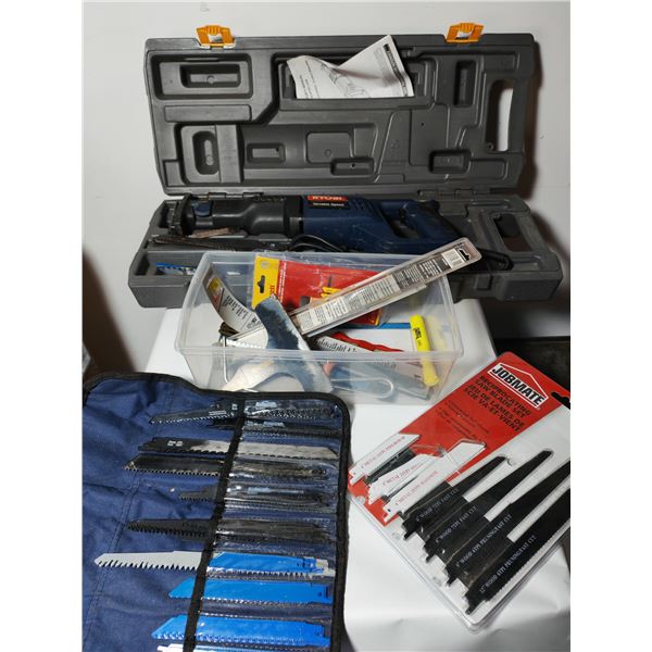 Ryobi Reciprocating Saw with Case and Assorted Blades