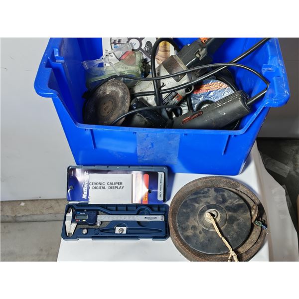 Power Grinders, Caliper & Tool Tub Assortment