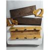 Image 1 : Stanley Miter Box with Two Vintage Back Saws