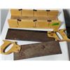 Image 2 : Stanley Miter Box with Two Vintage Back Saws