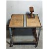 Image 1 : Rolling Shop Cart with Railroad Track Anvil