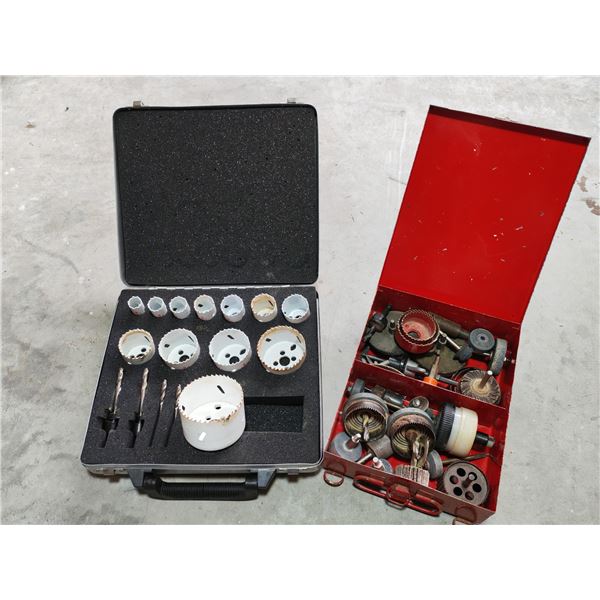Mastercraft Hole Saw Set and Rotary Tool Accessories Lot