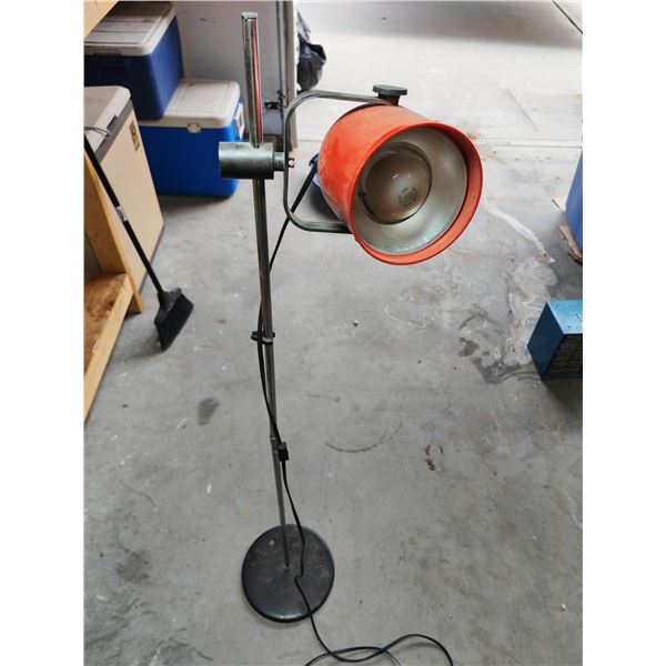 Mid-Century Style Orange Spotlight Floor Lamp