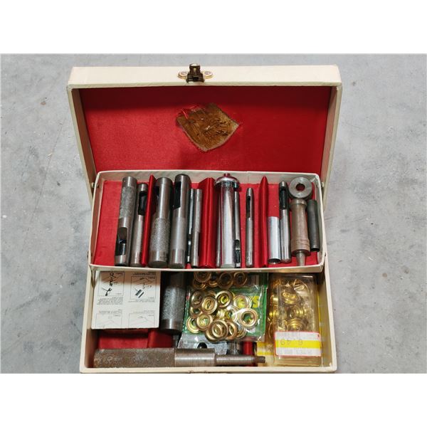 Grommet Setting and Hole Punch Tool Kit with Case