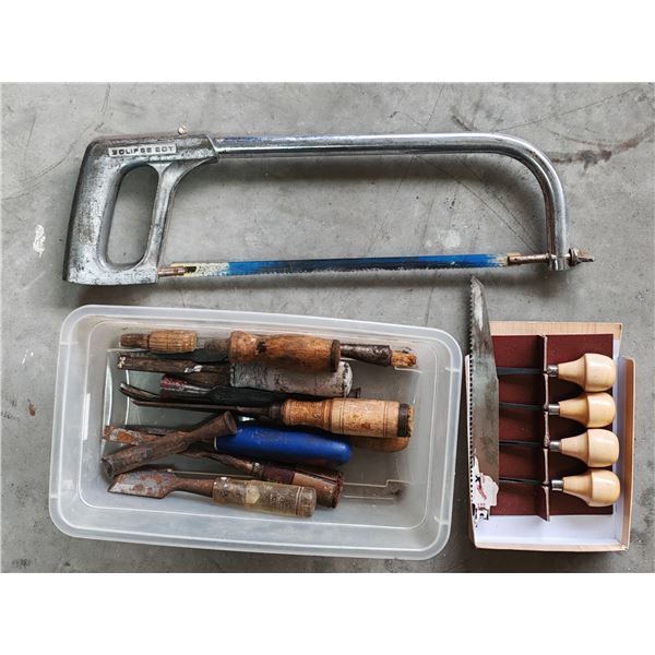 Vintage Wood Chisels, Carving Gouges & Eclipse Saw