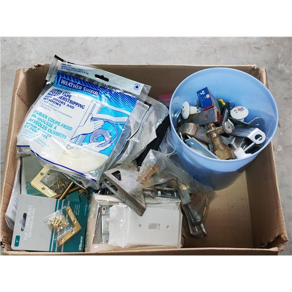 Box Lot of Assorted Household & Workshop Hardware